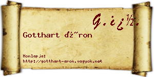 Gotthart Áron névjegykártya