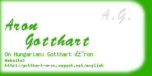 aron gotthart business card